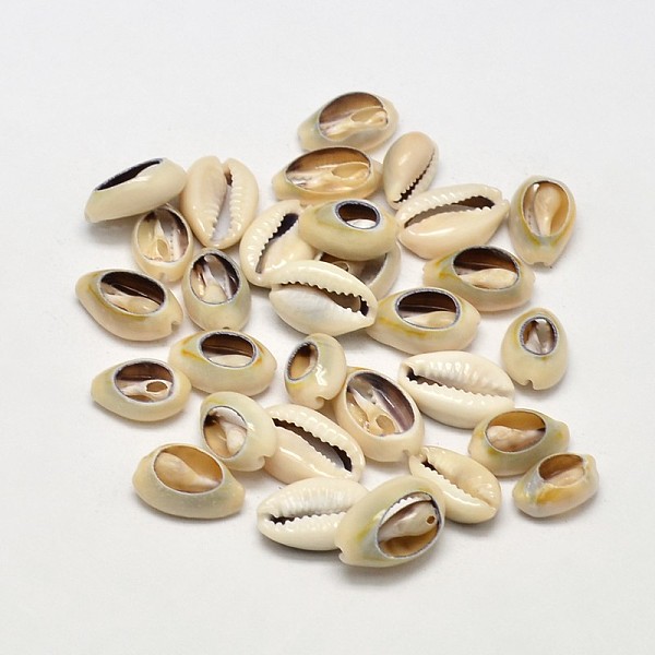 

PandaHall Natural Conch Shell Beads, No Hole/Undrilled, Pale Goldenrod, 13~16x8~10x5mm Other Sea Shell Shell Shape Yellow