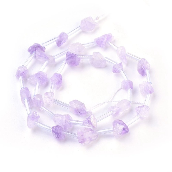 

PandaHall Natural Amethyst Beads Strands, Nuggets, 3~12x4~9mm, Hole: 0.8mm, about 28pcs/strand, 15.7~15.9 inch(40~40.5cm) Amethyst Nuggets