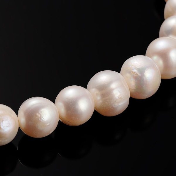 

PandaHall Natural Cultured Freshwater Pearl Beads Strands, Round, PeachPuff, 10~11mm, Hole: 0.8mm, about 40pcs/strand, 14.76 inch Pearl..., Brown