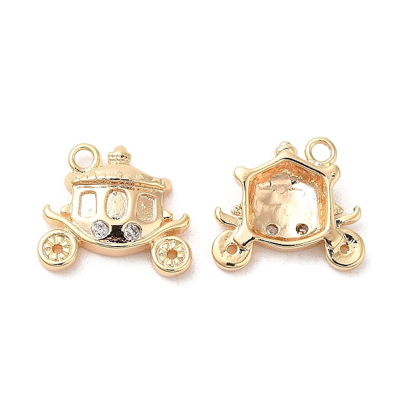 

PandaHall Brass with Cubic Zirconia Pendants, Carriage Charm, Real 18K Gold Plated, 17x16x4mm, Hole: 1.6mm Brass+Cubic Zirconia Carriage..., Clear
