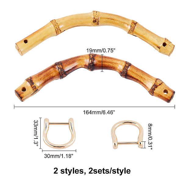 Chgcraft 4pcs Holztaschengriffe