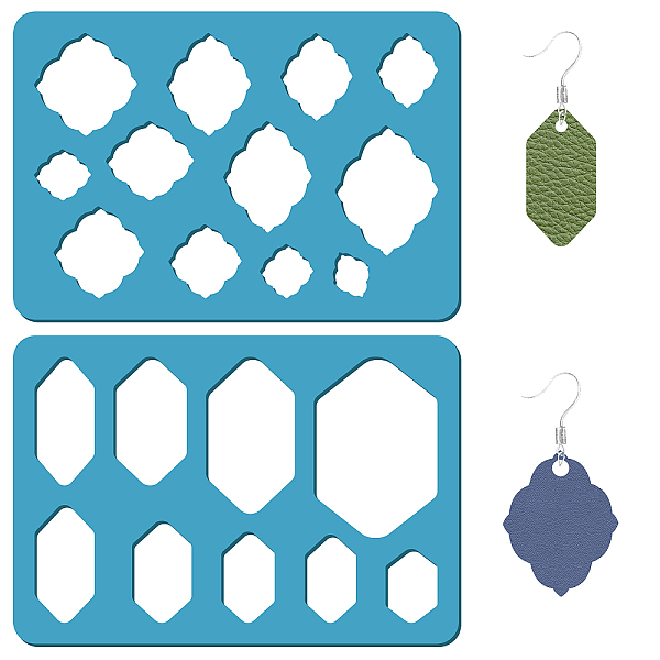 

PandaHall Acrylic Earring Handwork Template, Card Leather Cutting Stencils, Deep Sky Blue, Geometric Pattern, 130x90x2mm, 2pcs/set Acrylic...