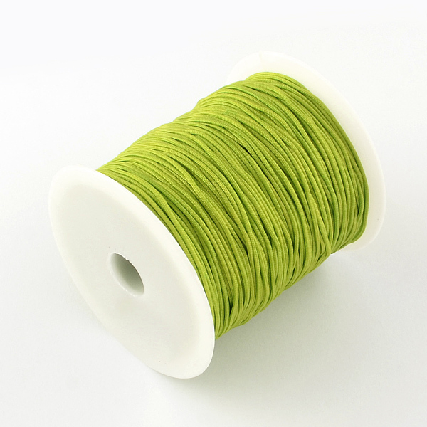 

PandaHall Nylon Thread, Yellow Green, 1.5mm, about 120.29 yards(110m)/roll Nylon Green