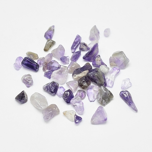 

PandaHall Natural Amethyst Chip Beads, No Hole, 1~30mm Amethyst Chip