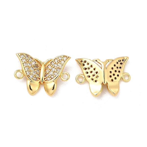 

PandaHall Brass Micro Pave Cubic Zirconia Connector Charms, Butterfly Links, Golden, Clear, 13x17x4mm, Hole: 1.4mm Brass+Cubic Zirconia...