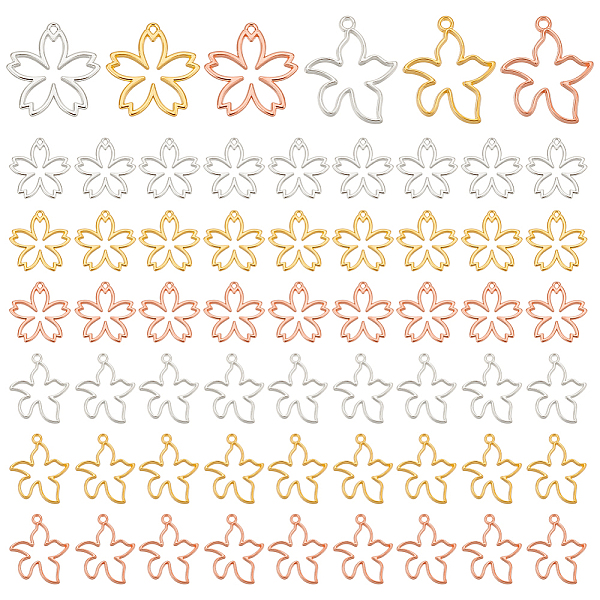 

PandaHall Olycraft 120Pcs 6 Styles Alloy Open Back Bezel Pendants, Starfish & Flower Charms for Resin, Epoxy Resin Jewelry Making, Mixed...
