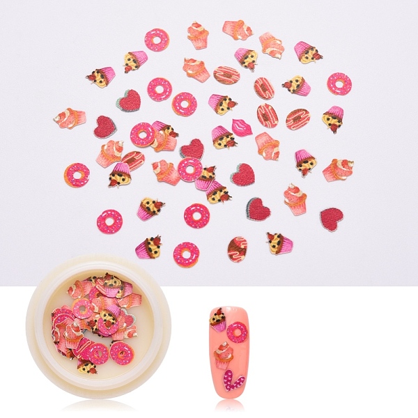 

PandaHall Paper Cabochons, Nail Art Decorations, Mixed Shapes, Camellia, 4~7.5x5~6x0.2mm, about 50pcs/box Paper Mixed Shapes Pink