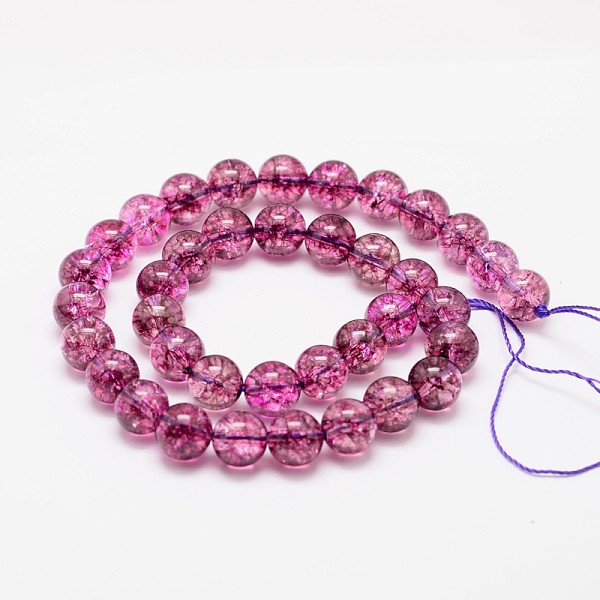 

PandaHall Dyed Round Natural Crackle Quartz Beads Strands, Mixed Color, 12mm, Hole: 1mm, about 16pcs/strand, 7.5 inch Crackle Quartz Round..., Multicolor