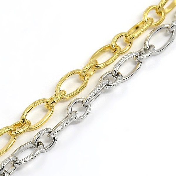 

PandaHall Fashionable 304 Stainless Steel Engraved Vine Mother-son Chain Bracelets, with Lobster Claw Clasps, Mixed Color, 8-5/8 inch(220mm)...