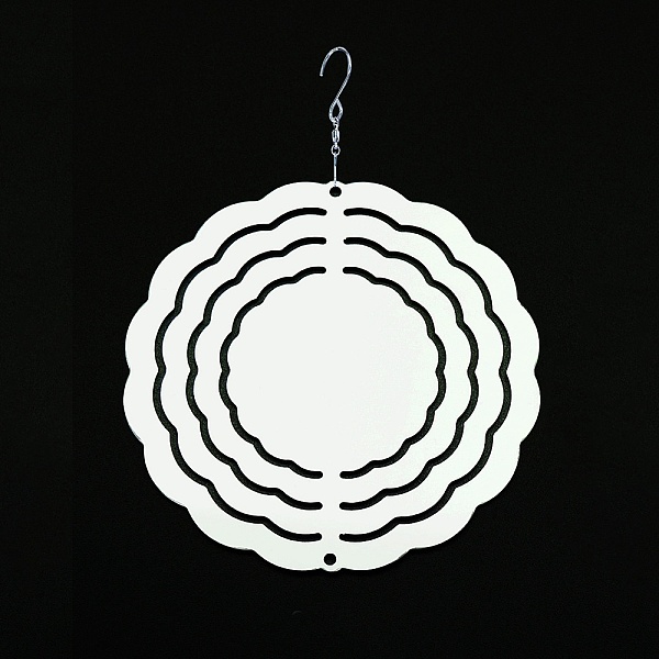 

PandaHall Aluminum Sublimation Wind Spinner Blanks, Double-Sided Hanging Yards Garden Lawn Decoration for Christmas Spinners Gift, White...