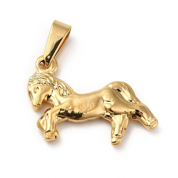 

PandaHall Vacuum Plating 201 Stainless Steel Pendants, Horse, Golden, 16x23.5x3mm, Hole: 6x3mm 201 Stainless Steel Horse