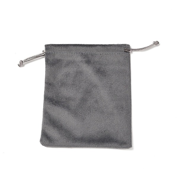 

PandaHall Velvet Jewelry Drawstring Storage Pouches, Rectangle, Gray, 15.5x12.7x0.5cm Velvet Rectangle Gray