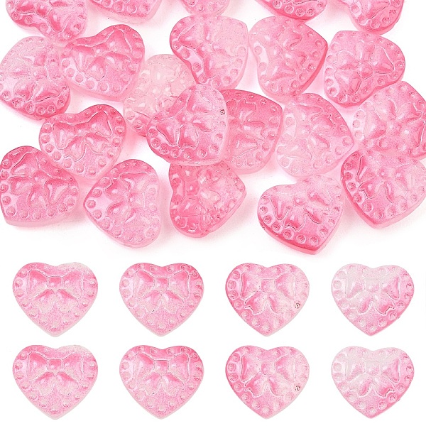 25 perle de verre filé faite à la main pour la Saint-Valentin