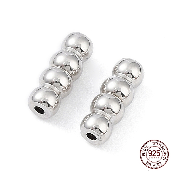 

PandaHall Rhodium Plated 925 Sterling Silver Screw Clasps, Twist Clasps, Round, Platinum, 11x4mm, Hole: 1.2mm Sterling Silver
