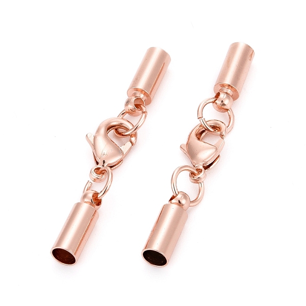 

PandaHall Brass Lobster Claw Clasps, with Cord Ends, Long-Lasting Plated, Mixed Color, 39mm, Hole: 3mm Brass Others