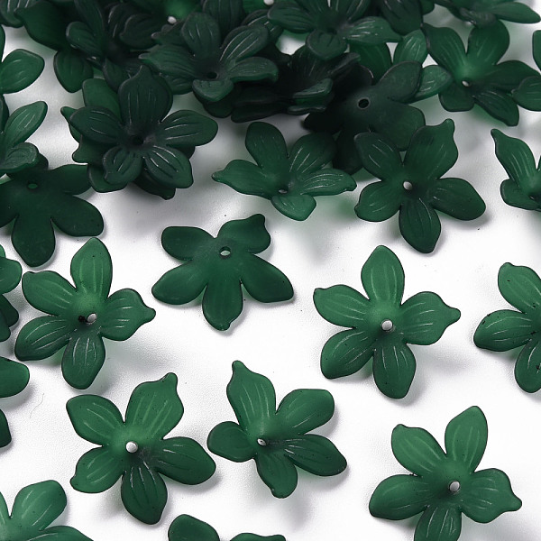 

PandaHall Frosted Acrylic Bead Caps, 20x21.5x4.5mm, Hole: 1.6mm, about 1630pcs/500g Acrylic