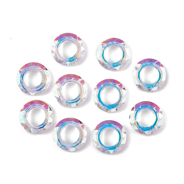 

PandaHall Electroplate Glass Linking Rings, Crystal Cosmic Ring, Prism Ring, Faceted, Back Plated, Round Ring, WhiteSmoke, 20x5~5.5mm, Inner..., White
