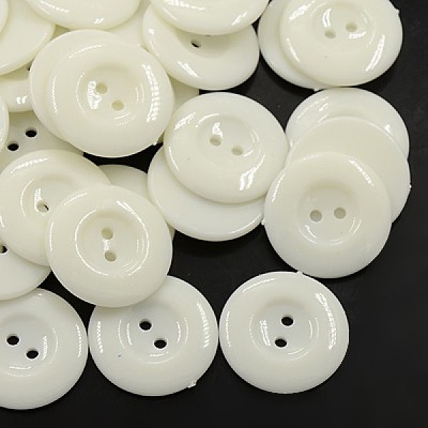

PandaHall Acrylic Sewing Buttons for Costume Design, Plastic Shirt Buttons, 2-Hole, Dyed, Flat Round, White, 25x3mm, Hole: 2mm Acrylic Flat...