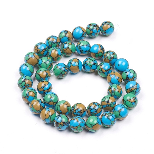 

PandaHall Synthetic Turquoise Beads Strands, Dyed, Round, Colorful, 12mm, Hole: 1mm, about 32pcs/strand, 15.7 inch(40cm) Synthetic Turquoise...