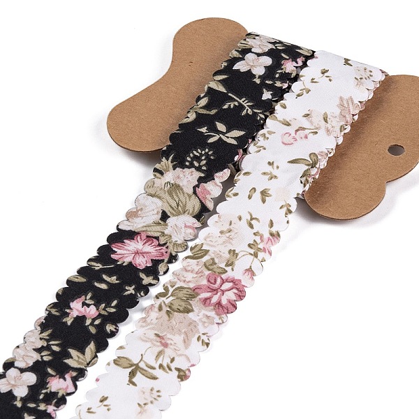 

PandaHall 4 Yards 2 Colors Polyester Flower Printed Ribbon, for Gift Wrapping, Mixed Color, 1 inch(25mm), 2 yards/color Polyester Flower..., Multicolor