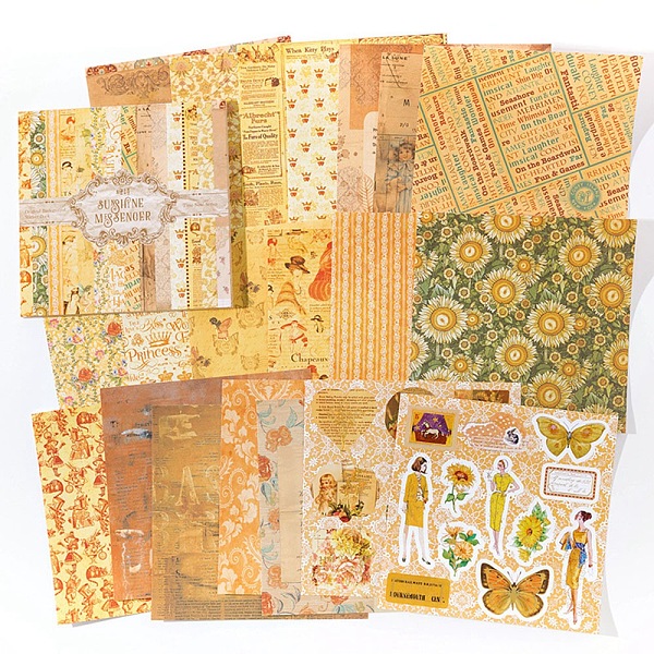 

PandaHall Paper Self Adhesive Sticker, Writable Decorative Dacals for DIY Scrapbooking, Gold, Packing: 150x150x5mm, 20 sheets/book Paper...