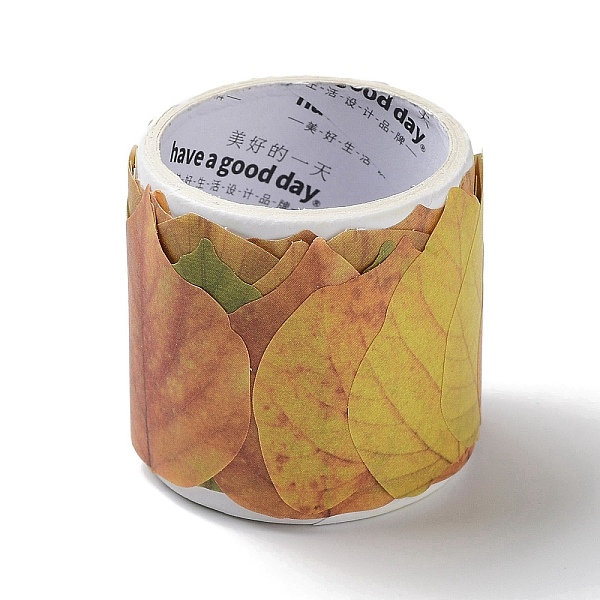 

PandaHall Paper Fallen Leaves Sticker Rolls, Thanksgiving Leaves Decals, for DIY Scrapbooking, Journal Diary Planner DIY Art Craft, Gold...