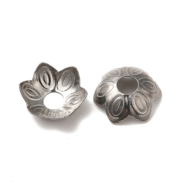 

PandaHall 304 Stainless Steel Bead Caps, 6-Petal, Flower, Stainless Steel Color, 8.5x8x3mm, Hole: 2.5mm 304 Stainless Steel