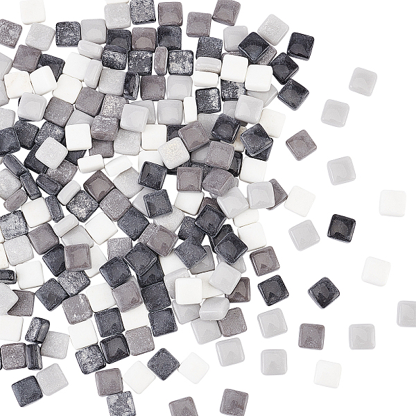

PandaHall 190 pcs 12mm(0.47 Inch) Square Glass Mirror Tiles Mini Glass Decorative Mosaic Tiles for Home Decoration Crafts Jewelry Making..., Multicolor