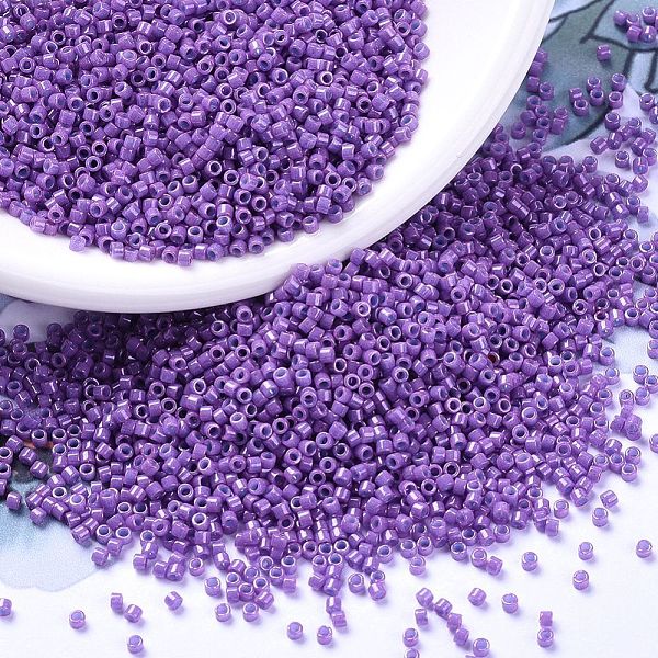 

PandaHall MIYUKI Delica Beads, Cylinder, Japanese Seed Beads, 11/0, (DB0660) Dyed Opaque Dark Orchid, 1.3x1.6mm, Hole: 0.8mm, about..., Purple