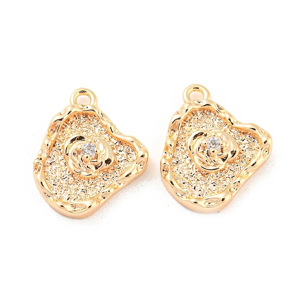 

PandaHall Brass Micro Pave Cubic Zirconia Pendants, Irregular Oval, Real 18K Gold Plated, 13.5x11.5x3.5mm, Hole: 1.2mm Brass+Cubic Zirconia..., Clear