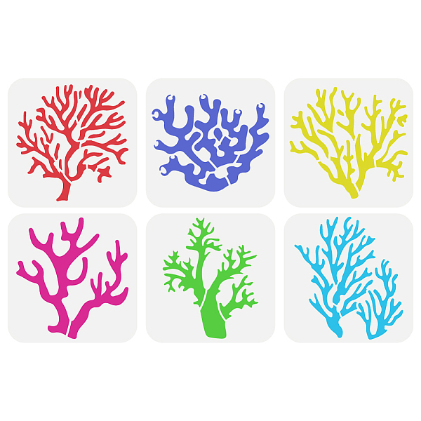 

PandaHall 6Pcs 6 Styles MexicanTheme PET Hollow Out Drawing Painting Stencils, for DIY Scrapbook, Photo Album, Star & Cactus & Horse & Hat &...