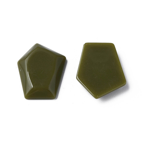 

PandaHall Opaque Acrylic Cabochons, Pentagon, Dark Olive Green, 23.5x18x4mm, about 450pcs/500g Acrylic Others