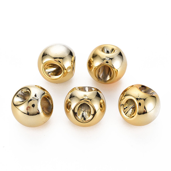 

PandaHall CCB Plastic Pendants, Suzumaru Beads, Round, Light Gold, 16mm, Hole: 3.5mm Plastic Round