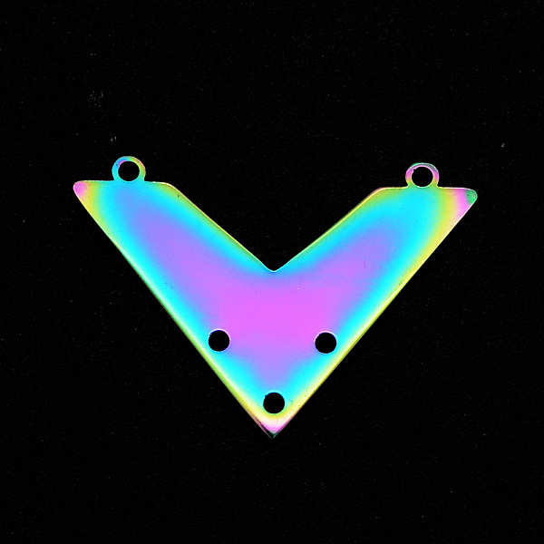 

PandaHall 201 Stainless Steel Chandelier Components Links, Laser Cut, Rainbow Color, 19.5x28x1mm, Hole: 1.4mm 201 Stainless Steel Others