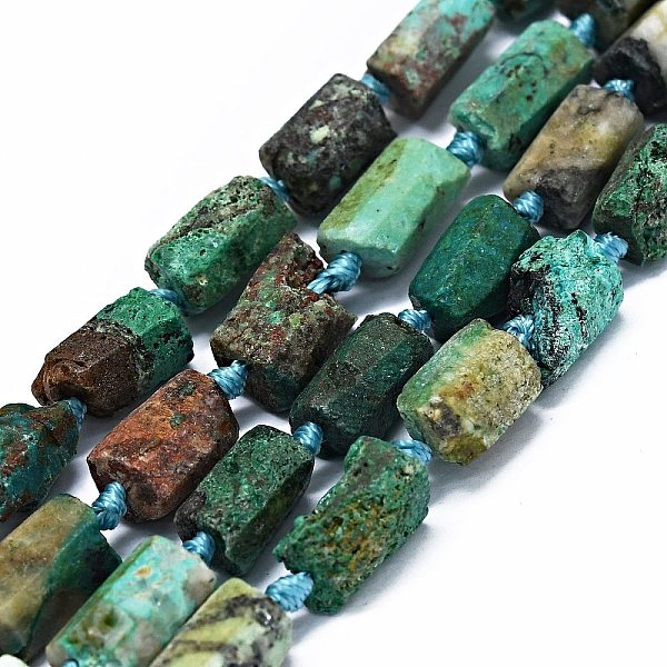 

PandaHall Natural Chrysocolla Beads Strands, Frosted, Nuggets, 7~12x6~7mm, Hole: 0.8mm, about 26~33pcs/strand, 16.54''(42cm) Chrysocolla...