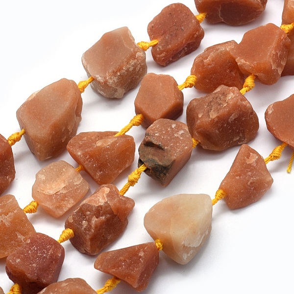 

PandaHall Natural Red Aventurine Beads Strands, Nuggets, 17~35x15~35mm, Hole: 2mm, about 14~17pcs/strand, 17.32 inch(44cm) Red Aventurine...