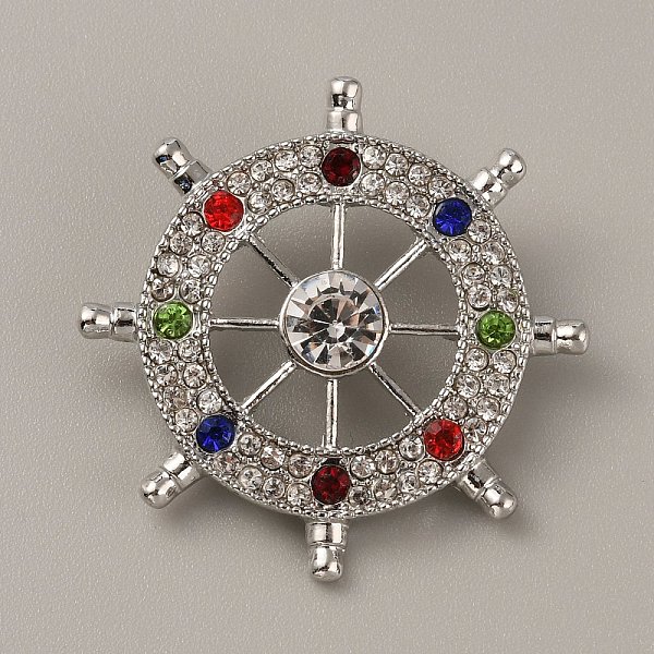 

PandaHall Alloy Rhinestone Snap Buttons, Jewelry Buttons, Helm, Colorful, 37x37x9mm, Knob: 5mm Alloy+Rhinestone Anchor & Helm Multicolor
