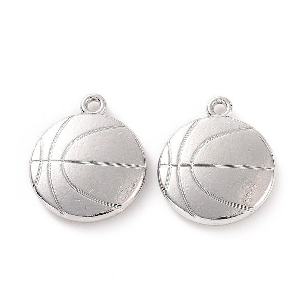 

PandaHall Rack Plating Alloy Pendants, Cadmium Free & Lead Free & Nickle Free, Silver, Basketball Pattern, 21.5x18.5x3.5mm, Hole: 1.6mm...