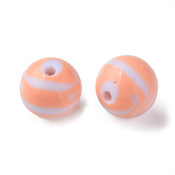 

PandaHall Opaque Striped Acrylic Beads, Round, Light Salmon, 19mm, Hole: 3mm, about 112pcs/500g Acrylic Round