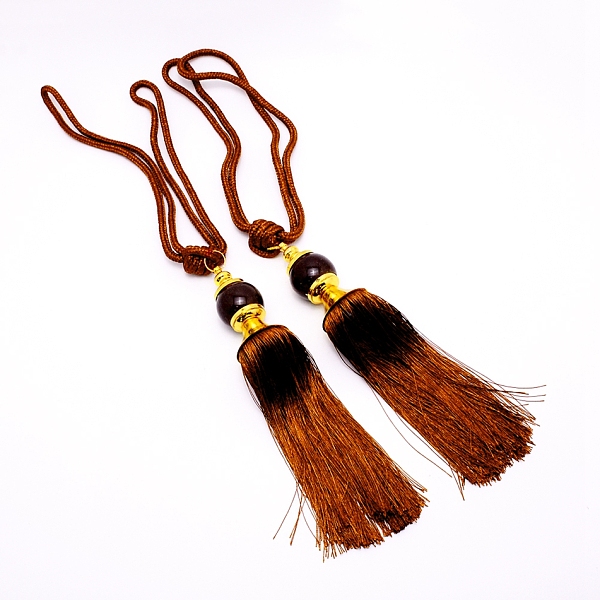 

PandaHall (Clearance Sale)Polyester Curtain Tiebacks, with Tassel, Coconut Brown, 650x53mm Polyester Others