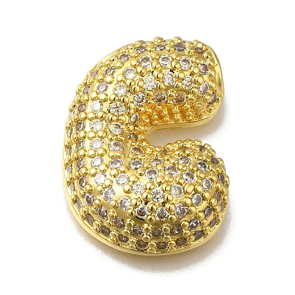 

PandaHall Brass with Cubic Zirconia Pendant, Letter C, Letter C, 22x16x7mm, Hole: 4mm Brass+Cubic Zirconia Letter C Clear