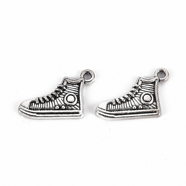 

PandaHall Tibetan Style Alloy Pendants, Lead Free & Cadmium Free, Shoes, Antique Silver, 12x16x1.5mm, Hole: 1.5mm, about 730cs/500g Alloy...