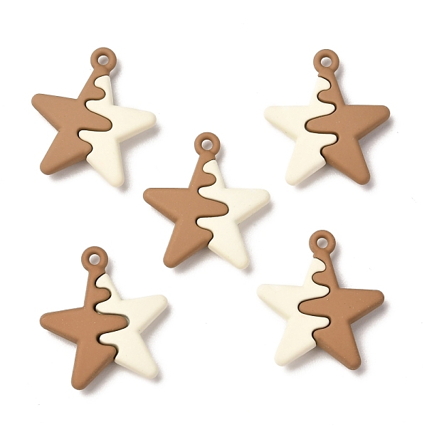 

PandaHall Spray Painted Alloy Pendants, Two Tone, Lead Free & Cadmium Free, Star, Camel, 19.5x17x4mm, Hole: 1.4mm Alloy Star Brown