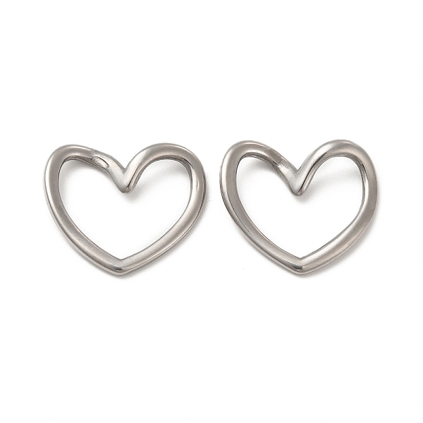 

PandaHall 304 Stainless Steel Linking Rings, Twisted Heart, Stainless Steel Color, 15x17.5x3.5mm, Inner Diameter: 7x13.5mm 304 Stainless...
