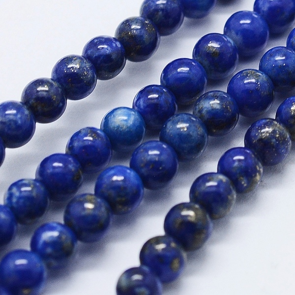 

PandaHall Natural Lapis Lazuli Beads Strands, Round, 4mm, Hole: 0.5mm, about 103pcs/strand, 15.35 inch(39cm) Lapis Lazuli Round
