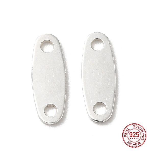 

PandaHall 925 Sterling Silver Links, Chain Tabs, with 925 Stamp, Silver, 9x3.2x0.5mm, Hole: 1mm Sterling Silver