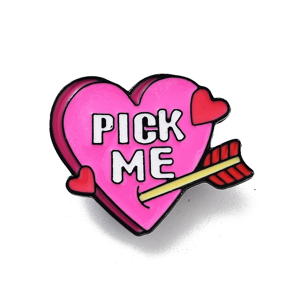 

PandaHall Black Alloy Brooches, Enamel Pins, Heart, 24.5x30.5x2mm Alloy+Enamel Heart