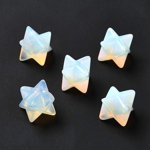 

PandaHall Opalite Beads, No Hole/Undrilled, Merkaba Star, 14.5~15x14.5~15x14.5~15mm Opalite Star