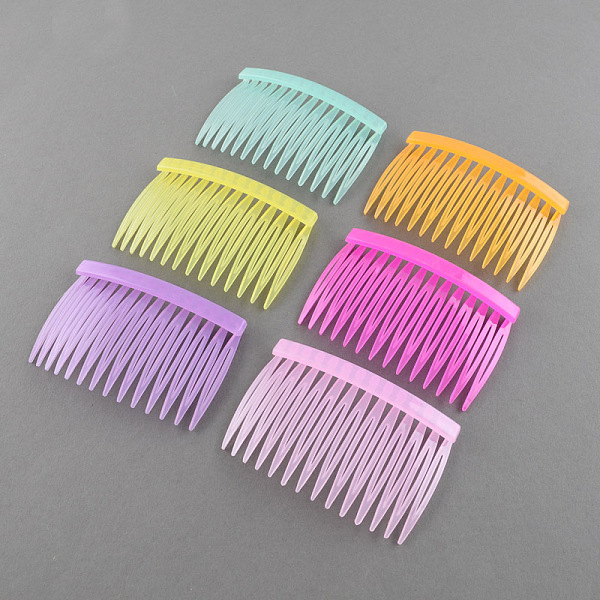 

PandaHall Plastic Hair Combs Findings, Mixed Color, 46x70mm Plastic Multicolor