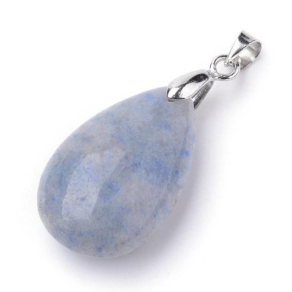 

PandaHall Natural Quartz Pendants, with Alloy Findings, Drop, Platinum, Light Steel Blue, 23~24x14x8mm, Hole: 4x5mm Other Quartz Teardrop..., Green